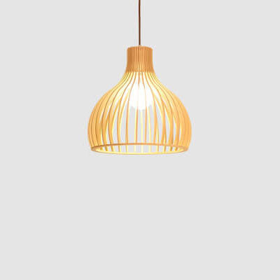 Moderne Houten Hanglamp – Japandi Design Beige – E26 Fitting