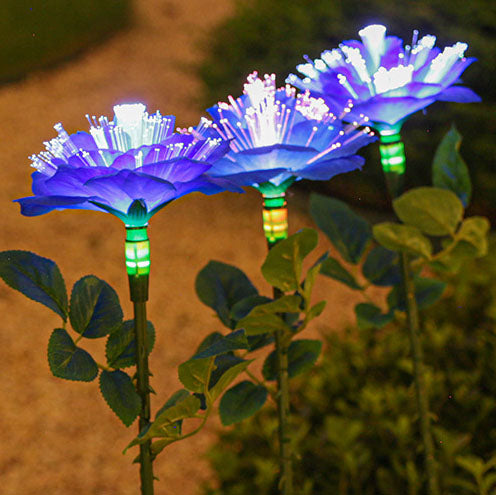 Solar LED Rozen Tuinlamp – Creatief Rood/Roze/Blauw/Champagne – 1.2 V (1 Lichtbron)