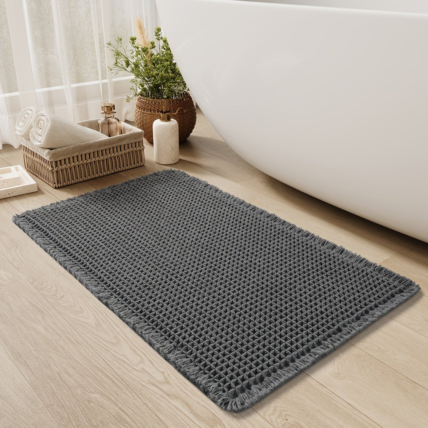 Ultra Absorberende Antislip Badmat – Wafelstructuur & Machinewasbaar Comfort