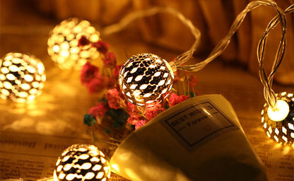 Stijlvolle Marokkaanse LED String Light – 20/30/50 Lampjes voor Binnen & Buiten