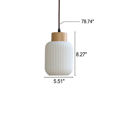 Moderne Wandlamp van Keramiek en Hout – Witte moderne Kleur