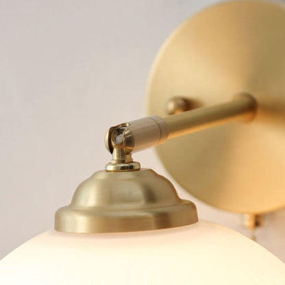 Moderne Wandlamp van Glas en Messing