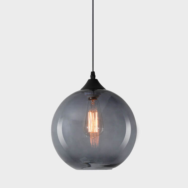 Moderne Glazen Hanglamp in Meerdere Kleuren met Bolvormig Design