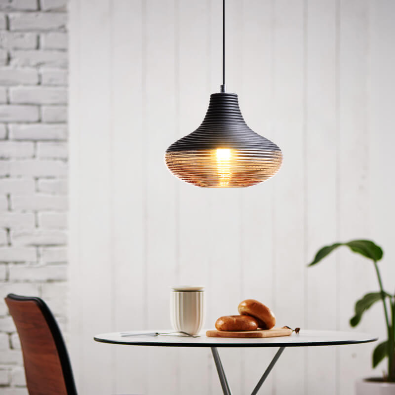 Moderne Glazen Hanglamp – Helder of Zwart Glas met E26 Fitting