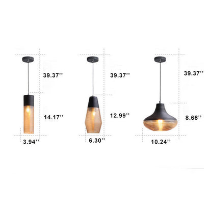 Moderne Glazen Hanglamp – Helder of Zwart Glas met E26 Fitting