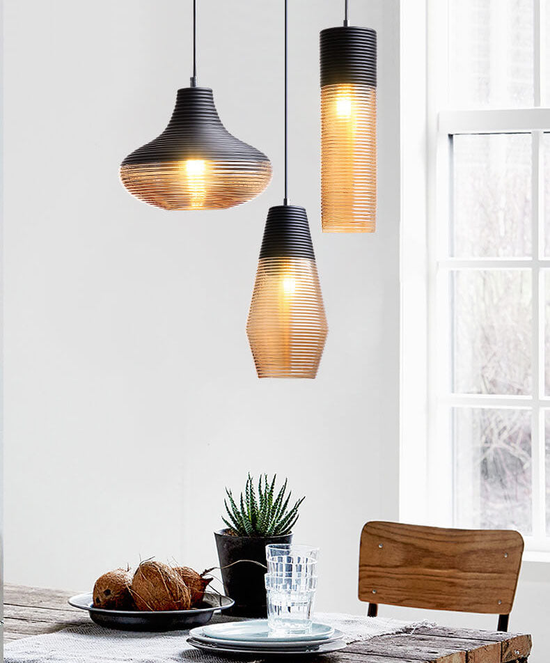 Moderne Glazen Hanglamp – Helder of Zwart Glas met E26 Fitting