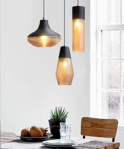 Moderne Glazen Hanglamp – Helder of Zwart Glas met E26 Fitting