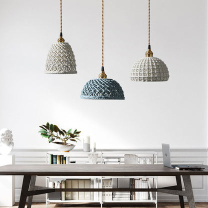 Moderne Japanse Porseleinen Hanglamp – Blauw of Wit met Verstelbaar Snoer