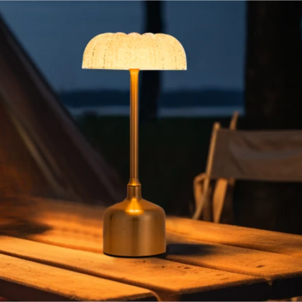 Rosa – Oplaadbare Kristallen Bloem Tafellamp met Touch & Dimbare LED