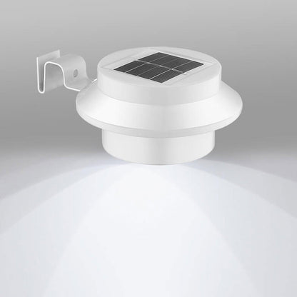 Industriële Solar Wandlamp – Zwart/Wit – Weerbestendig Buitenlicht