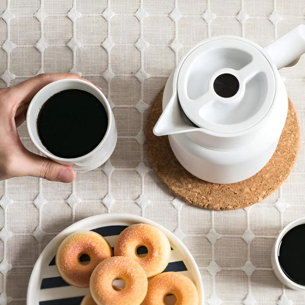 Vacuüm Geïsoleerde Karaf met Houten Handvat – Elegant & Langdurige Warmte/Koude