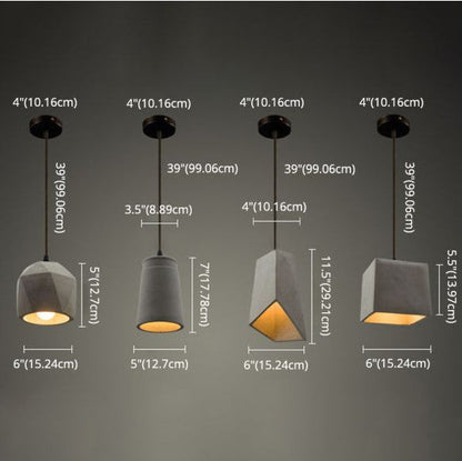 Industriële Cement Hanglamp – Grijs – E27 Fitting