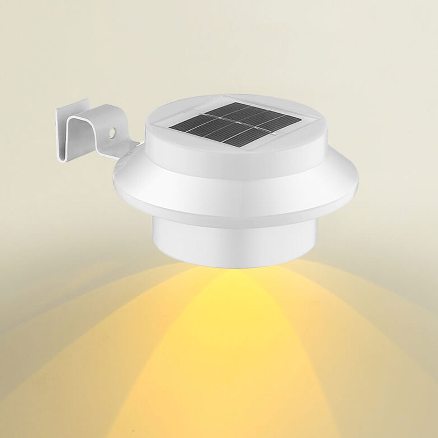 Industriële Solar Wandlamp – Zwart/Wit – Weerbestendig Buitenlicht