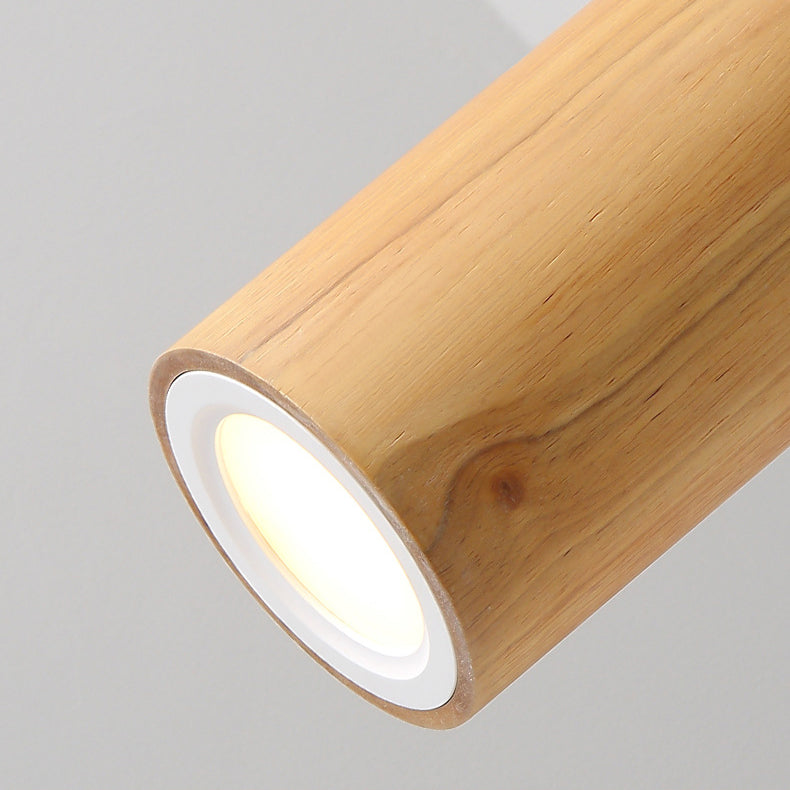 Moderne Houten LED Plafondlamp – Rubberwood & Acryl, 3 Formaten