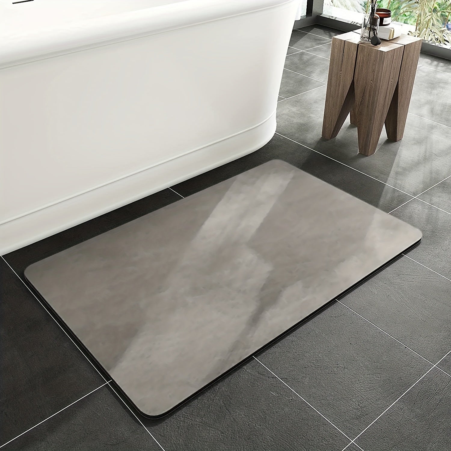 Sneldrogende Antislip Badmat – Diatomee Aarde, Ultra-Absorberend & Hygiënisch