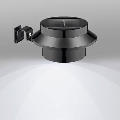 Industriële Solar Wandlamp – Zwart/Wit – Weerbestendig Buitenlicht