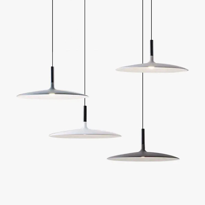 Suspension Minimaliste Moderne à Forme Épurée avec Éclairage LED