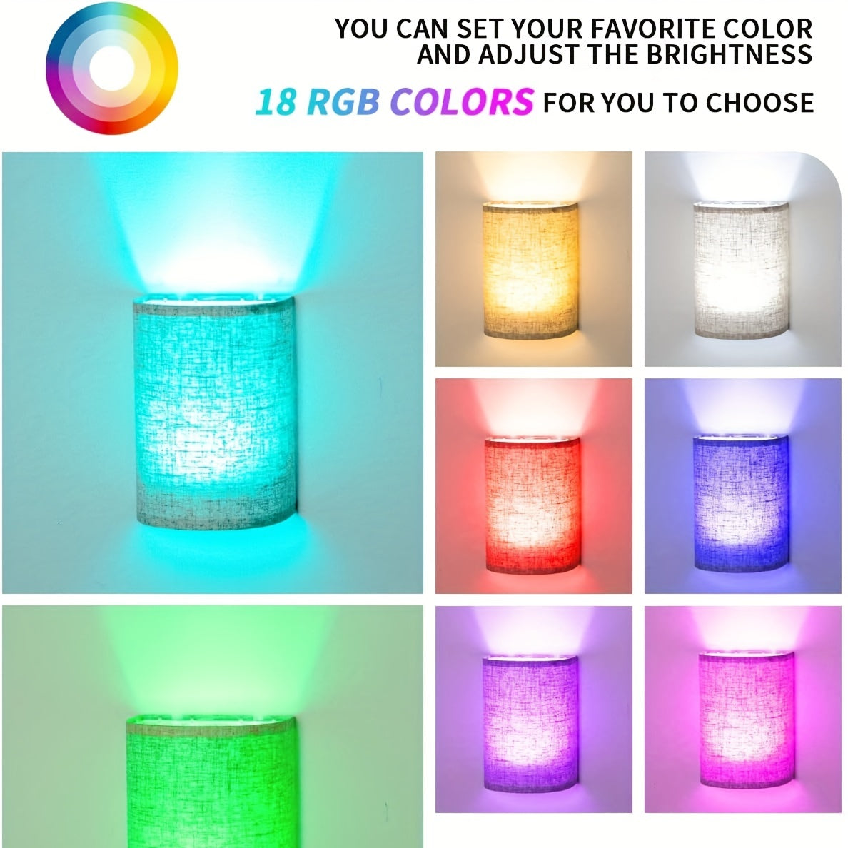 Uni – Organische Draadloze Wandlampen (2-Pack) met Afstandsbediening