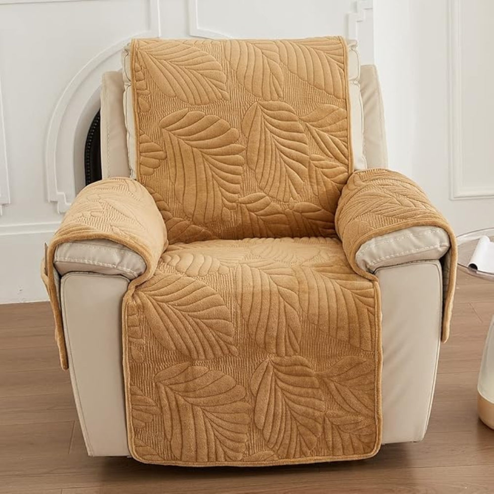 Fauteuilhoes Met Bladpatroon | Antislip Microvezel Fauteuilbeschermer