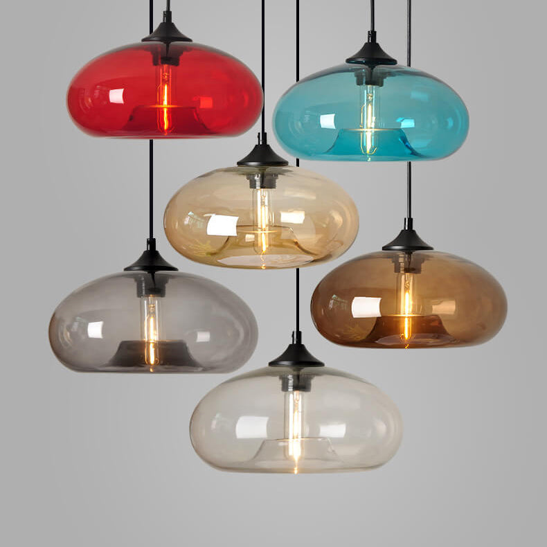 Industriële Glazen Hanglamp – Ø28 cm, Meerdere Kleuren, E26 Fitting