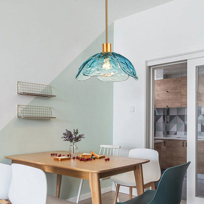 Moderne Glazen Hanglamp – Blauw, Groen of Roze – E26 Fitting