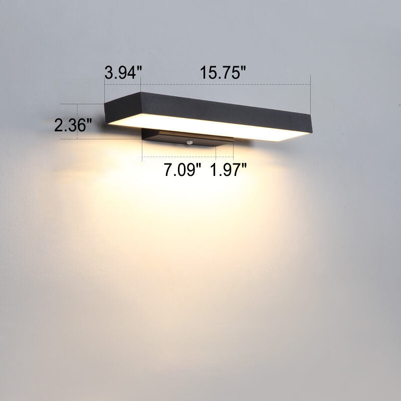 Moderne Minimalistische LED Sensor Buitenlamp | Waterdichte Rechthoekige Wandlamp