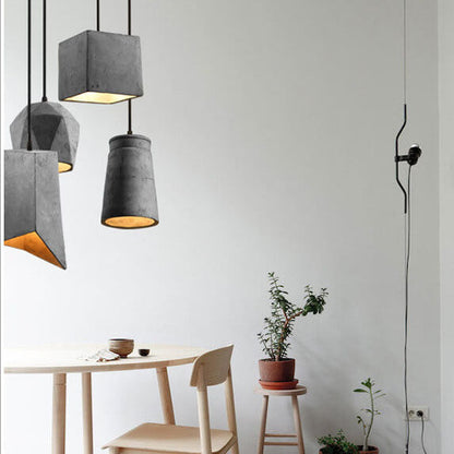Industriële Cement Hanglamp – Grijs – E27 Fitting