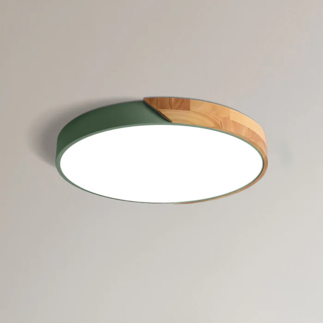 LED Plafondlamp met Scandinavisch Design van Hout & Acryl