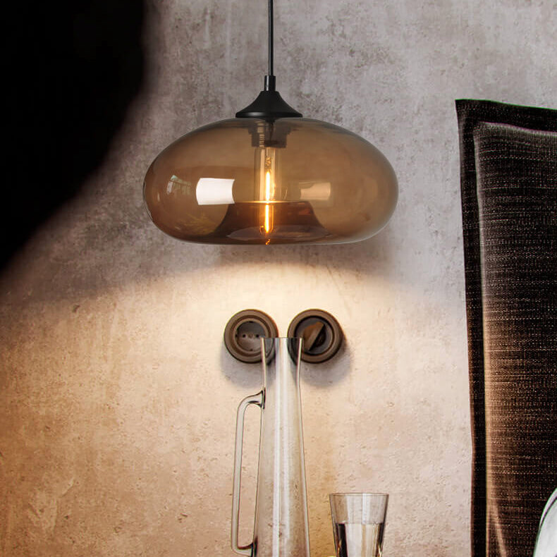 Industriële Glazen Hanglamp – Ø28 cm, Meerdere Kleuren, E26 Fitting