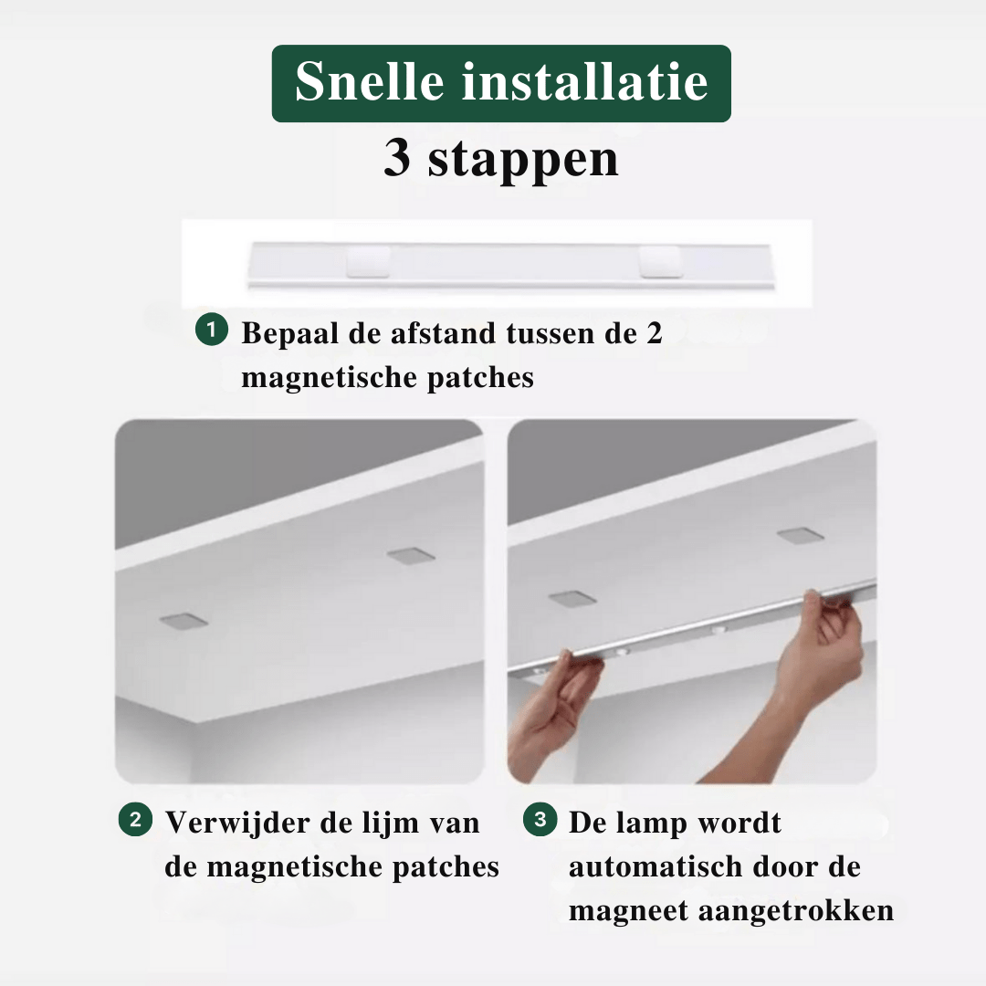 Slimme Draadloze LED-Lamp met Bewegingssensor en Magnetische Bevestiging