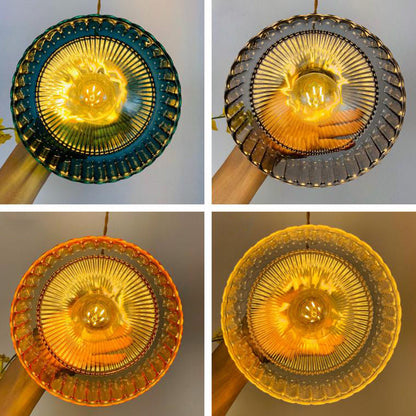 Industriële Hanglamp – Glas & Metaal Ø20 cm met E26 Fitting