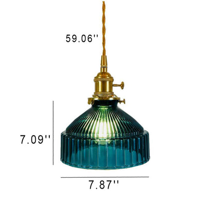 Industriële Hanglamp – Glas & Metaal Ø20 cm met E26 Fitting