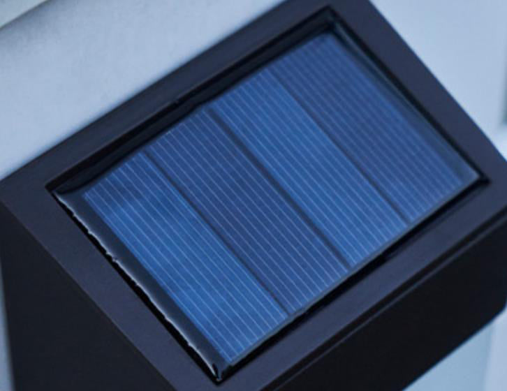 Solar Vierkante Matglazen LED Buitenlamp | Waterdichte Solar Wandlamp