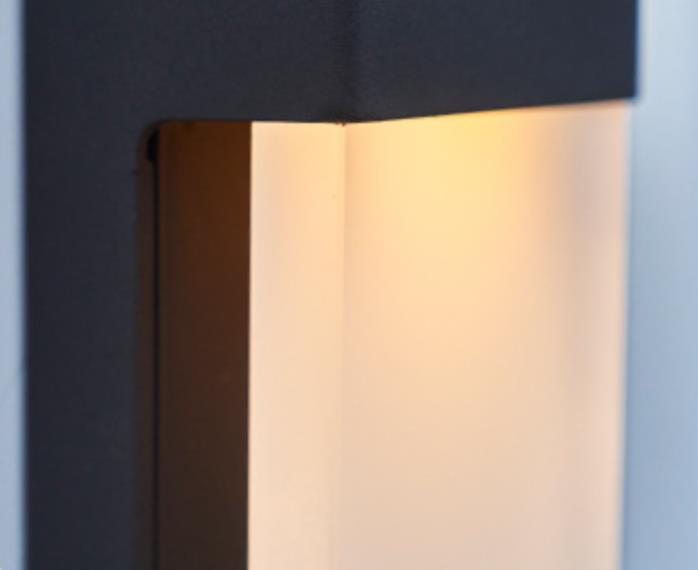Solar Vierkante Matglazen LED Buitenlamp | Waterdichte Solar Wandlamp