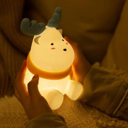 Rendier Silicone Tafellamp met Geïntegreerde LED – USB Oplaadbaar