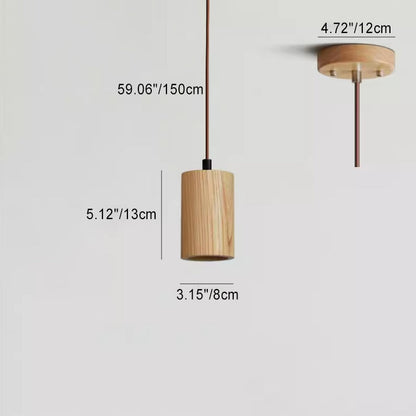 Moderne Houten Hanglamp met Minimalistisch Beige Design