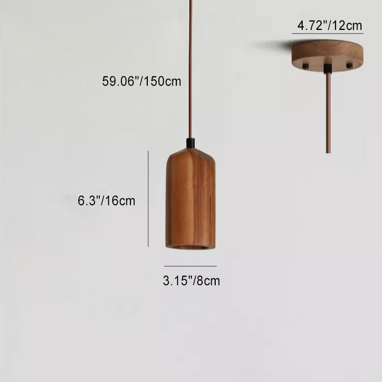 Moderne Houten Hanglamp met Minimalistisch Beige Design