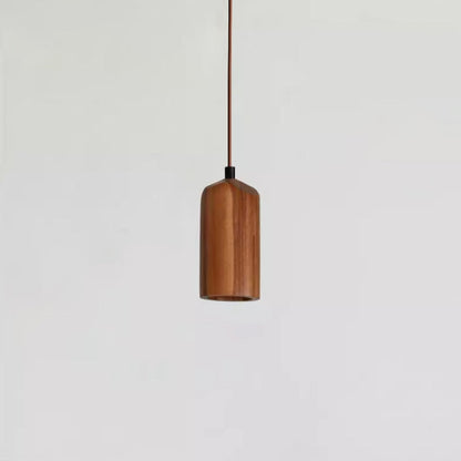 Moderne Houten Hanglamp met Minimalistisch Beige Design