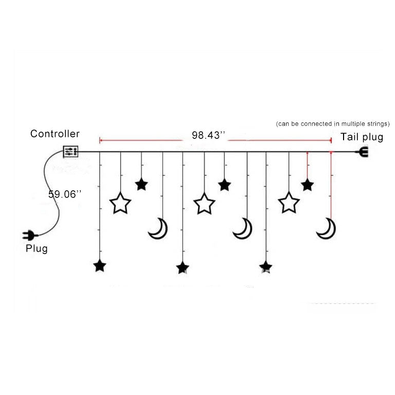 Feestelijke LED String Light – Kleurrijke Sfeerverlichting