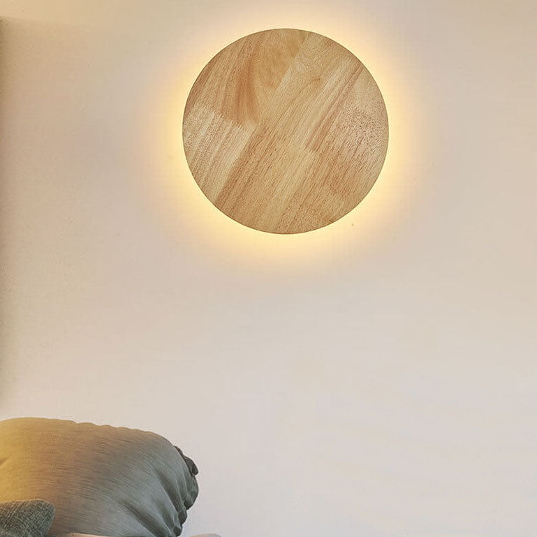 Moderne Houten LED Wandlamp – Minimalistisch Design – Voor Woonkamer, Slaapkamer & Studiekamer