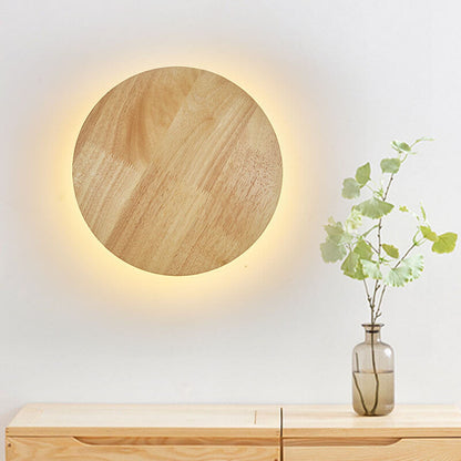Moderne Houten LED Wandlamp – Minimalistisch Design – Voor Woonkamer, Slaapkamer & Studiekamer