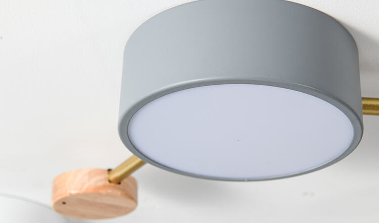 Moderne LED Plafondlamp met Hout en Acryl in een Strak Design