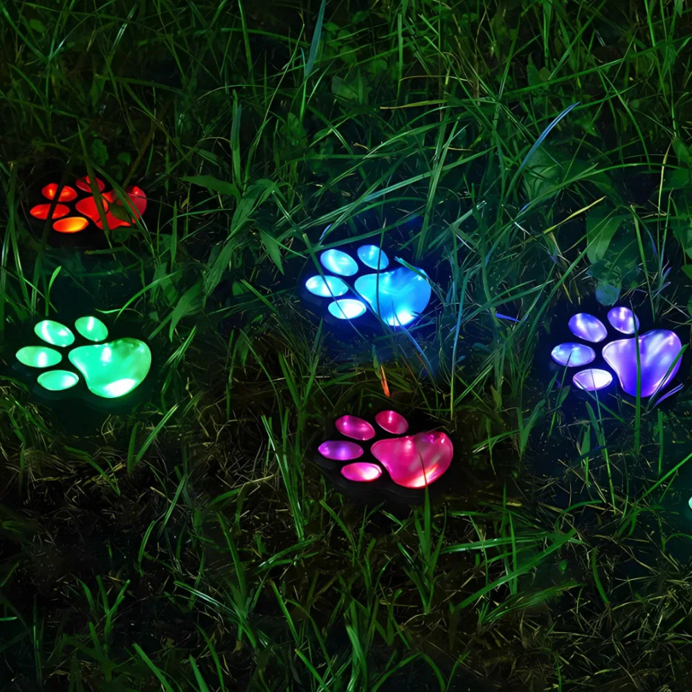 Solar Pootafdruk Lamp – Gezellige Tuinverlichting voor Dierenliefhebbers