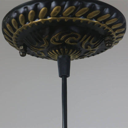 Vintage Glazen Hanglamp – Kleurrijk Handgemaakt Design