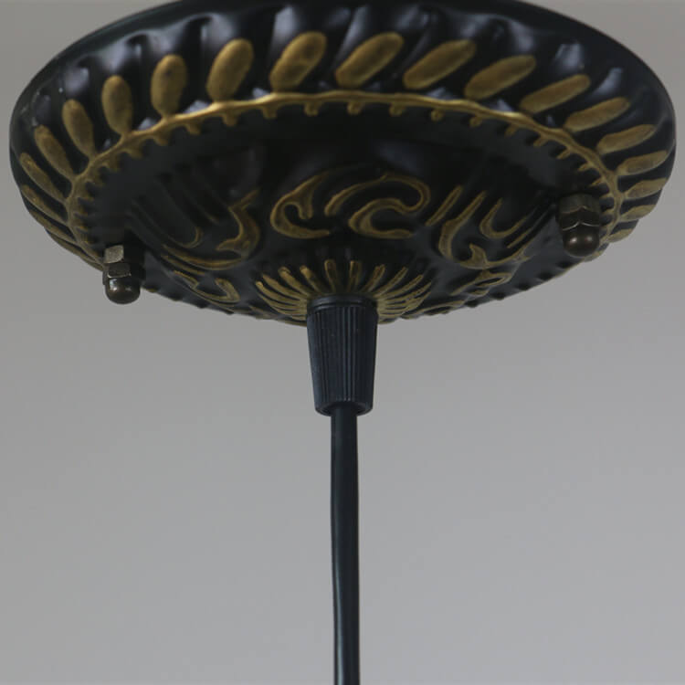Vintage Glazen Hanglamp – Kleurrijk Handgemaakt Design