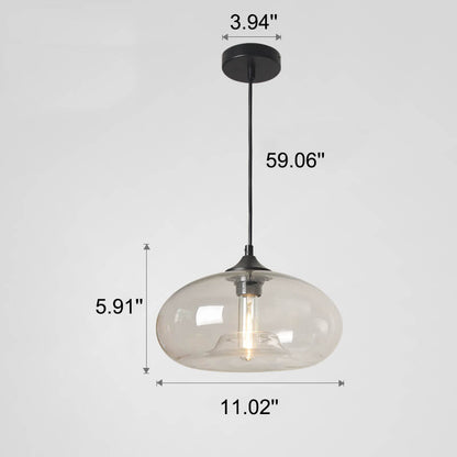 Industriële Glazen Hanglamp – Ø28 cm, Meerdere Kleuren, E26 Fitting