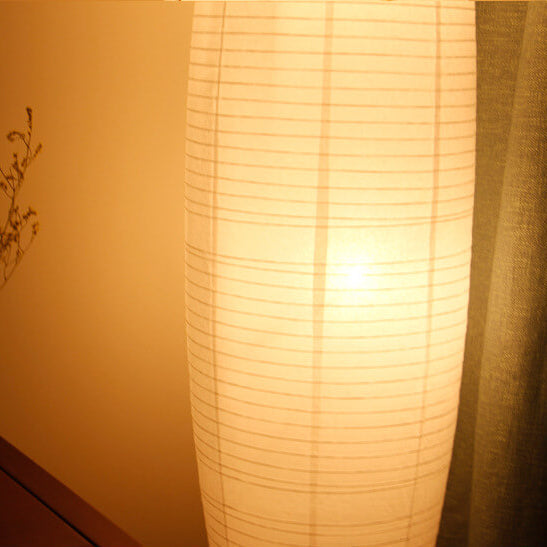 Moderne Japandi Vloerlamp met Papieren Kap