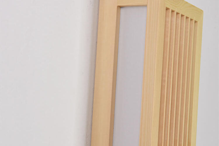 Moderne Houten LED Wandlamp met Beige en Acryl Accenten