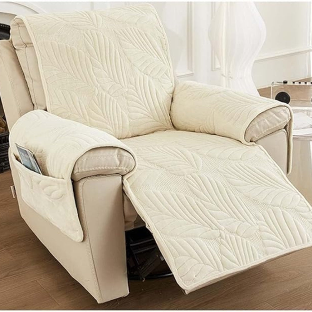 Fauteuilhoes Met Bladpatroon | Antislip Microvezel Fauteuilbeschermer