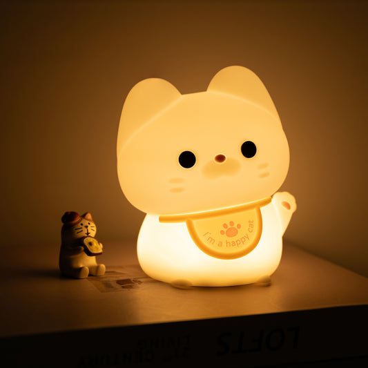 Happy – Gelukkige Kat Nachtlamp Kind LED Slaaplamp Babykamer